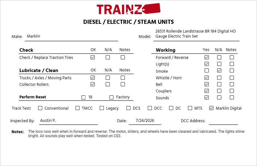Marklin 26531 Rollende Landstrasse BR 184 Digital HO Gauge Electric Train Set EX/Box