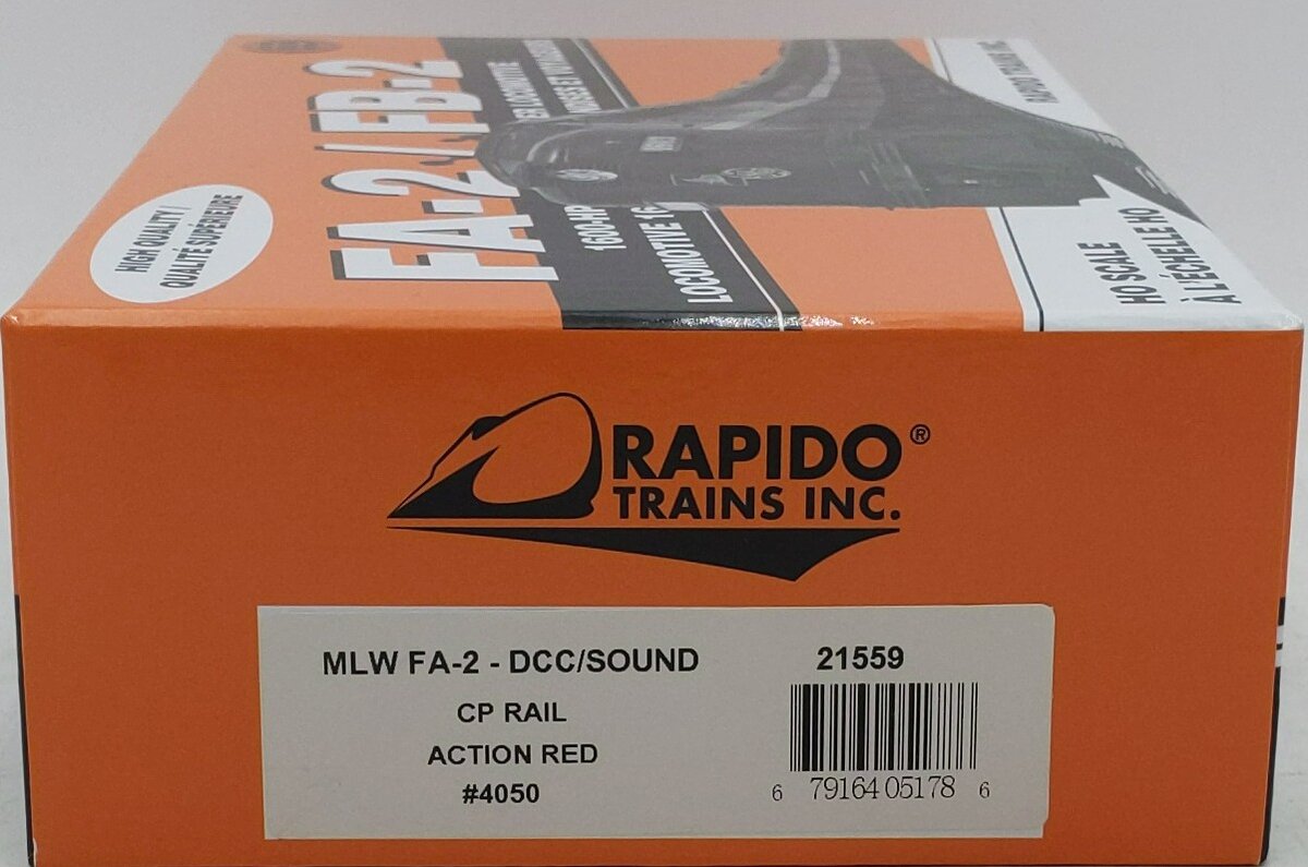 Rapido Trains 21559 HO Canadian Pacific Diesel Locomotive #4050 w/DCC & Sound