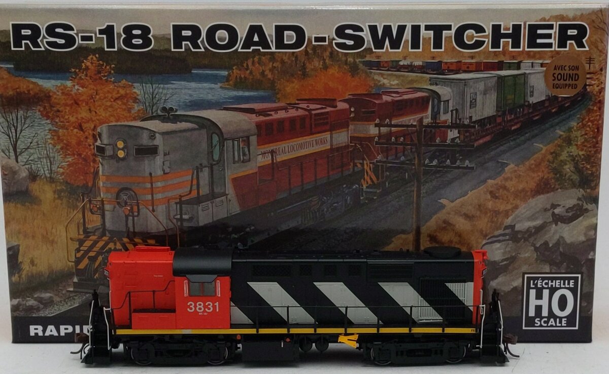 Rapido Trains 32522 HO Canadian National MLW RS-18 Diesel Loco Sound #3831