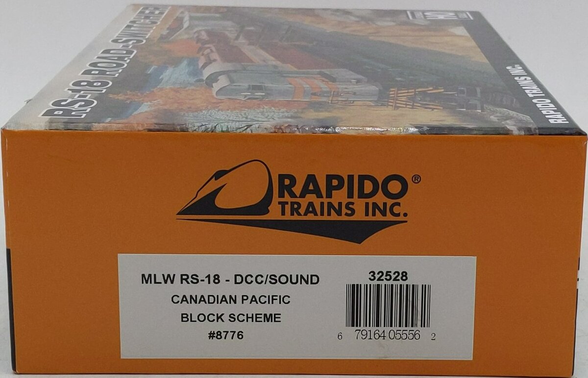 Rapido Trains 32528 HO Canadian National MLW RS-18 Diesel Loco Sound #8776