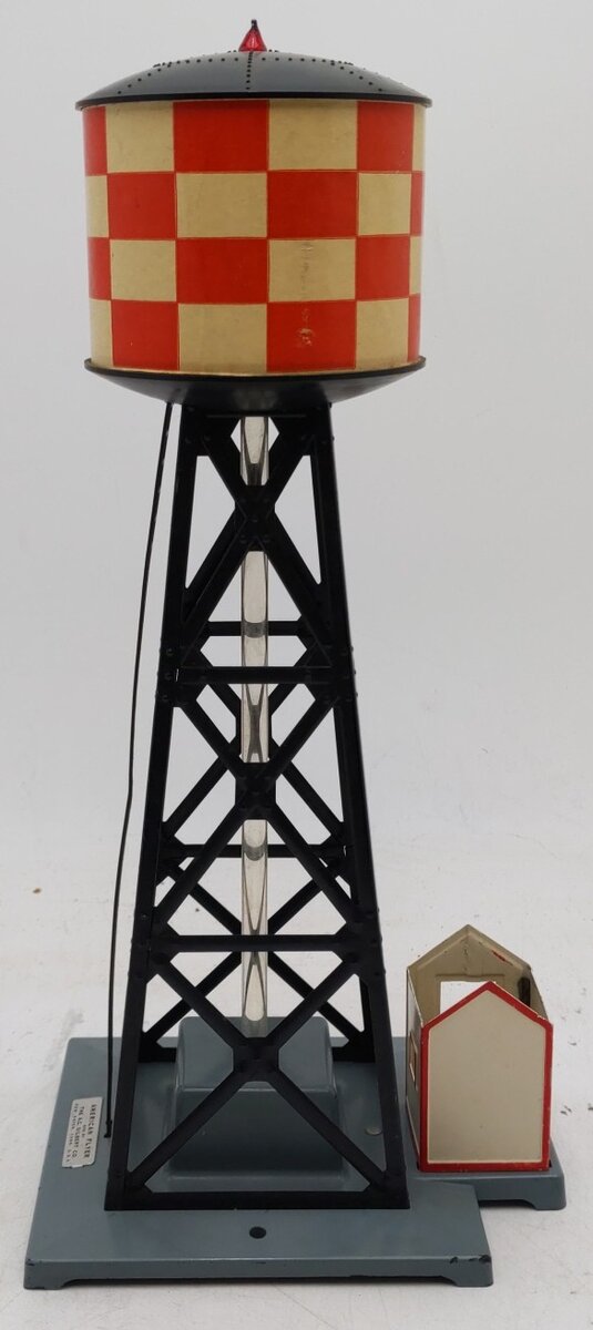 American Flyer 772 Vintage S Checkerboard Water Tower with Bubble Tube VG