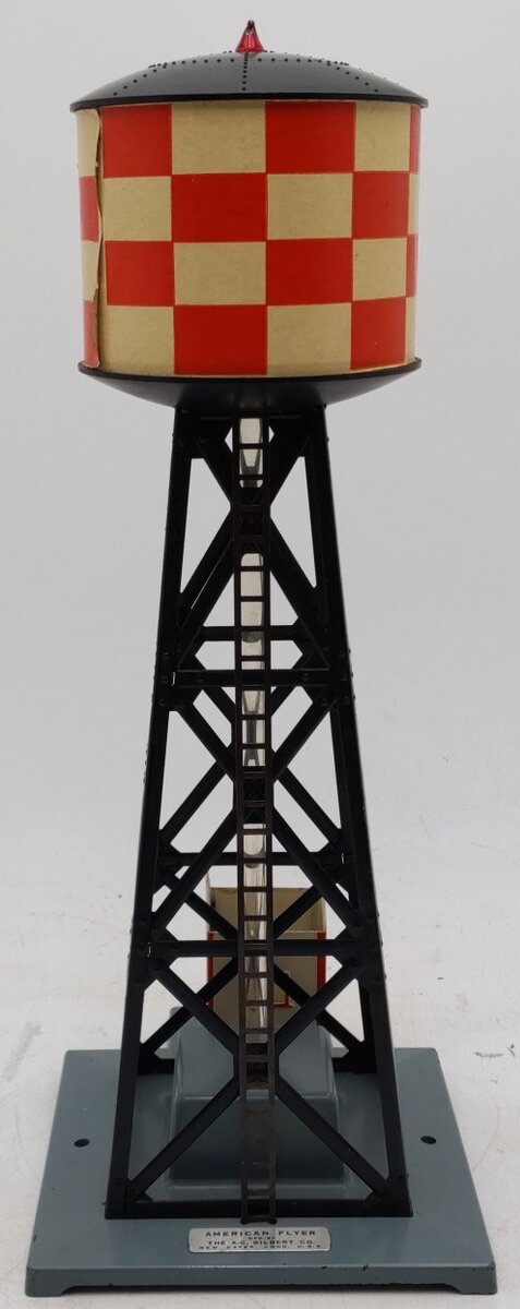American Flyer 772 Vintage S Checkerboard Water Tower with Bubble Tube VG