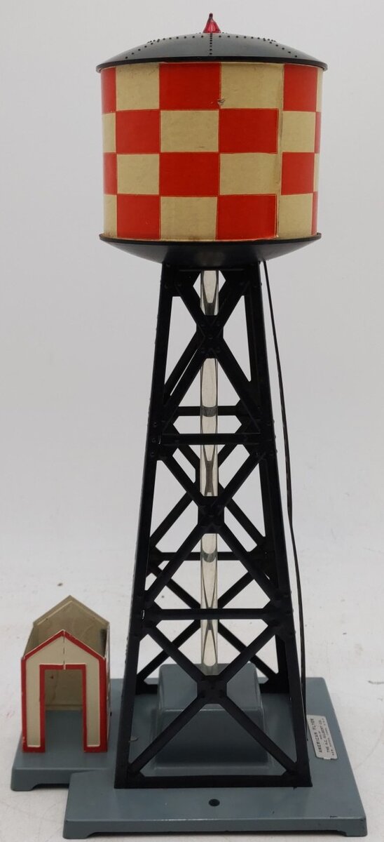American Flyer 772 Vintage S Checkerboard Water Tower with Bubble Tube VG
