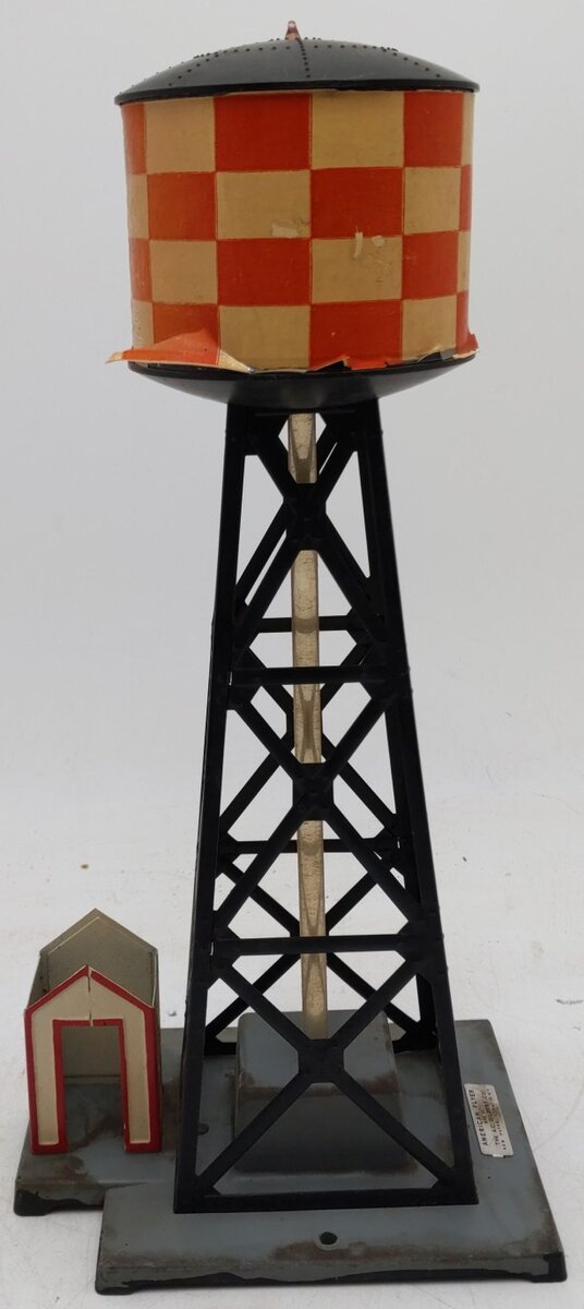 American Flyer 772 Vintage S Checkerboard Water Tower with Bubble Tube VG