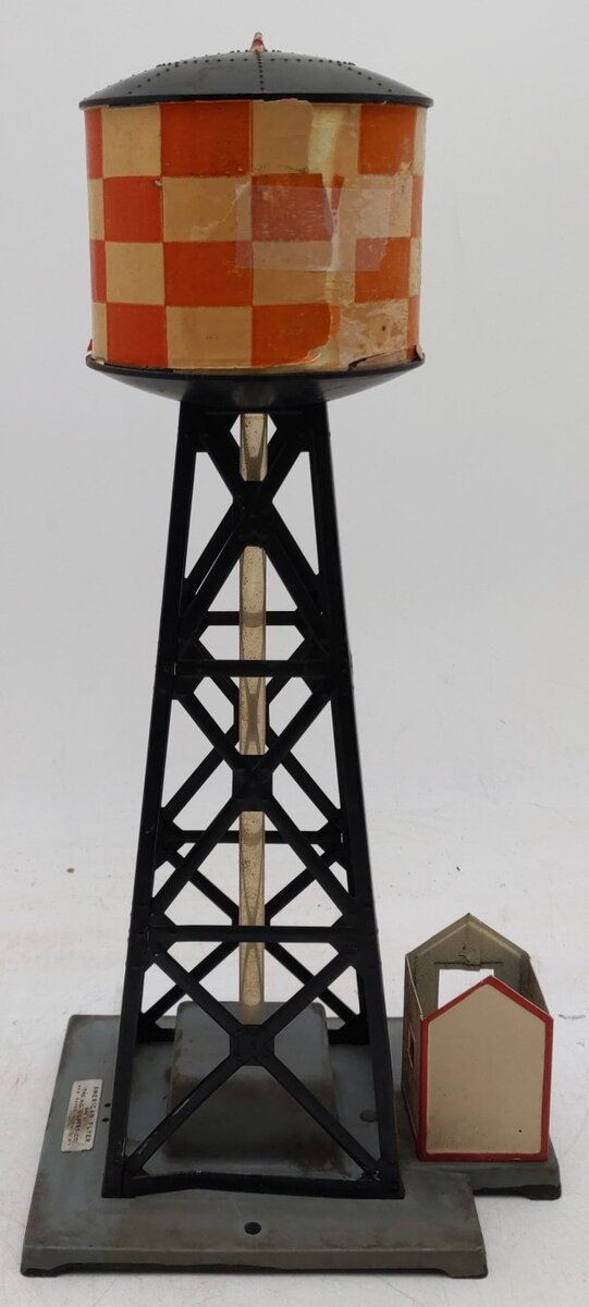 American Flyer 772 Vintage S Checkerboard Water Tower with Bubble Tube VG
