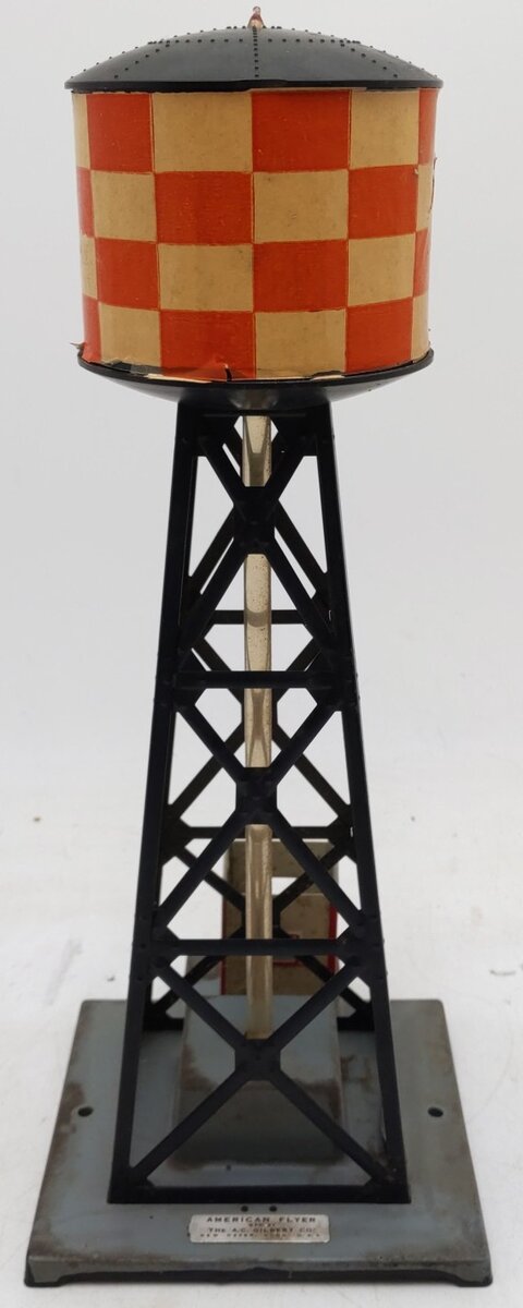 American Flyer 772 Vintage S Checkerboard Water Tower with Bubble Tube VG