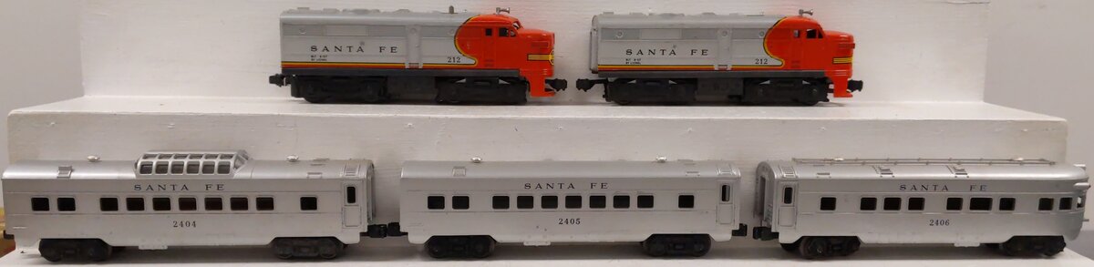 Lionel 11490 Vintage O Santa Fe 5-Unit Diesel Passenger Set VG/Box