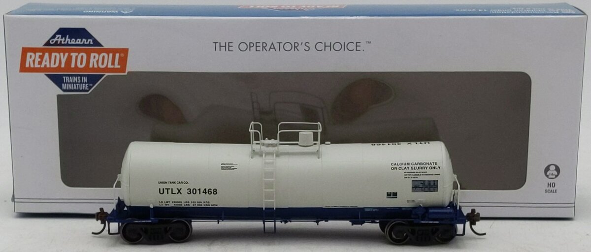 Athearn 16683 HO UTLX/White & Blue Ready-to-Run 16,000-Gallon Tank #301468