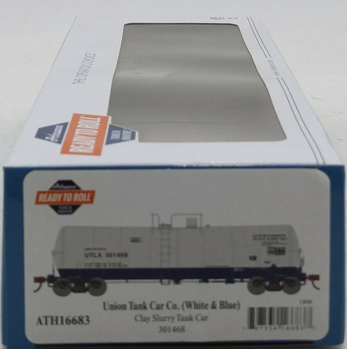 Athearn 16683 HO UTLX/White & Blue Ready-to-Run 16,000-Gallon Tank #301468