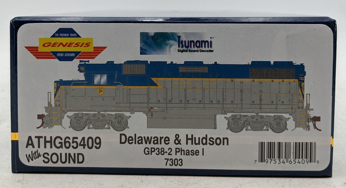 Athearn G65409 HO Delaware & Hudson GP38-2 Ph 1a Diesel Loco #7303 w/DCC & Sound
