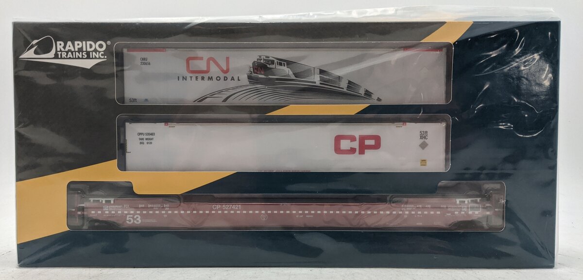 Rapido Trains 401005 HO Canadian Pacific Gunderson 53' Husky Stack Car #527421