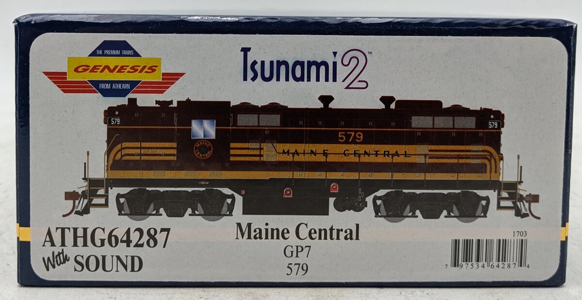 Athearn G64287 HO Maine Central GP7 Diesel Locomotive #579 w/ DCC & Sound