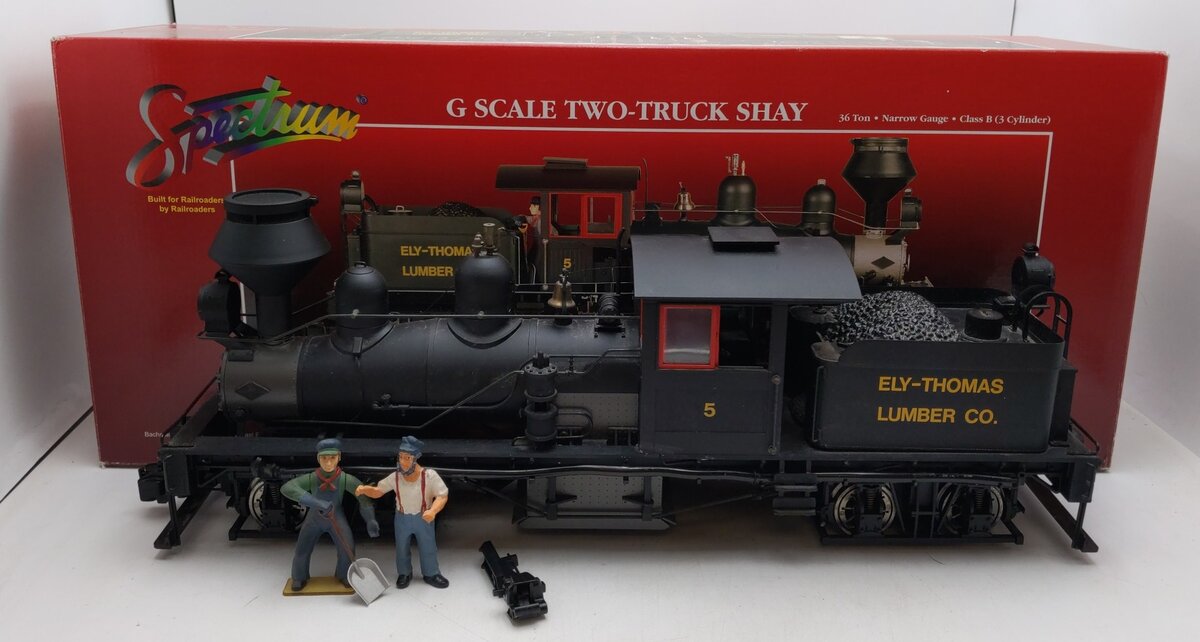 Bachmann 81198 G Ely Thomas 36-Ton Two-Truck Shay Steam Locomotive #5 EX/Box