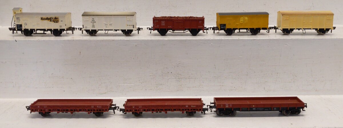 Fleischmann HO Scale Assorted Cars [8] EX