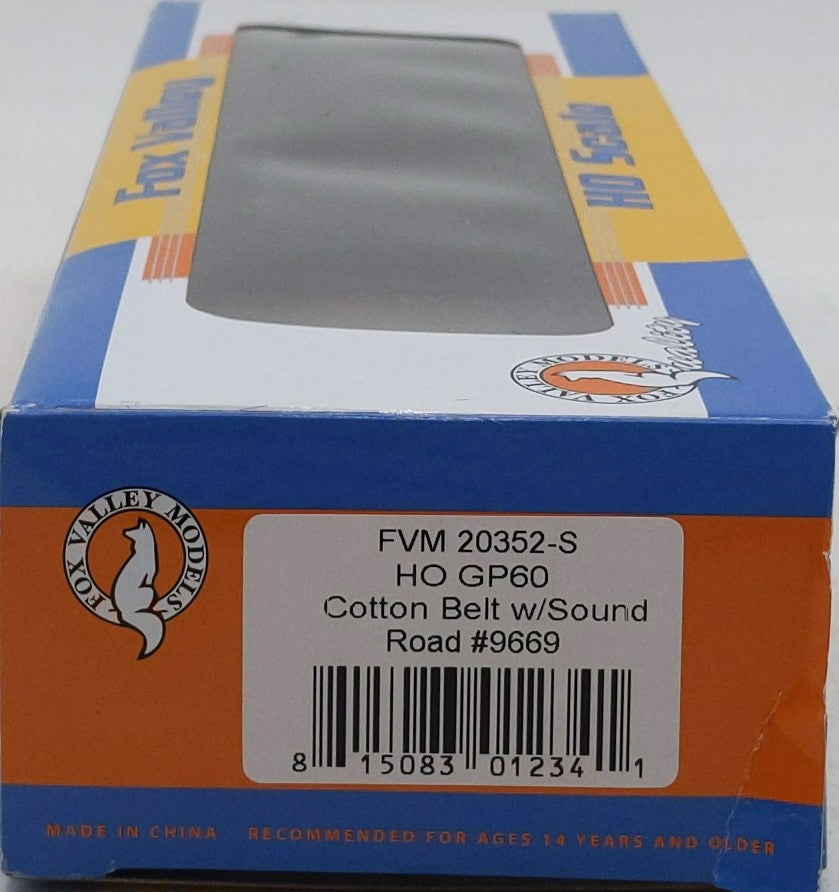 Fox Valley Models 20352 HO Cotton Belt GP60 Diesel Locomotive #9669 w/ Sound