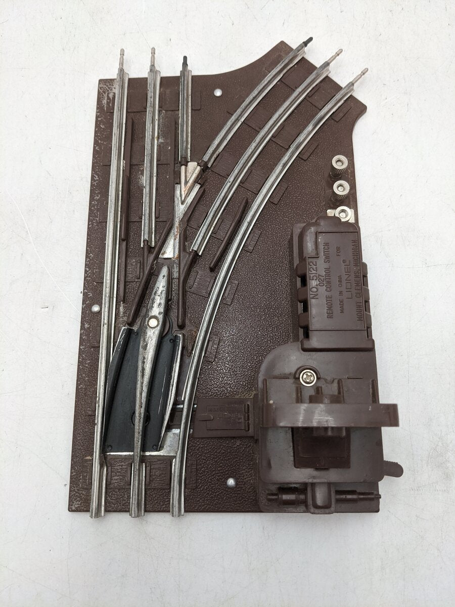 Lionel 6-65122 O 27" Right Hand Remote Control Switch Turnout VG/Box