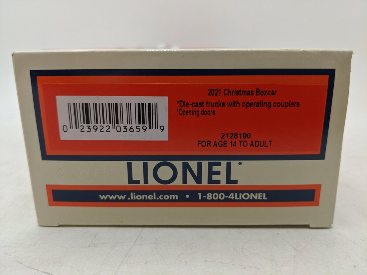 Lionel 2128190 O Scale 2021 Cardinal Bird Christmas Boxcar LN/Box