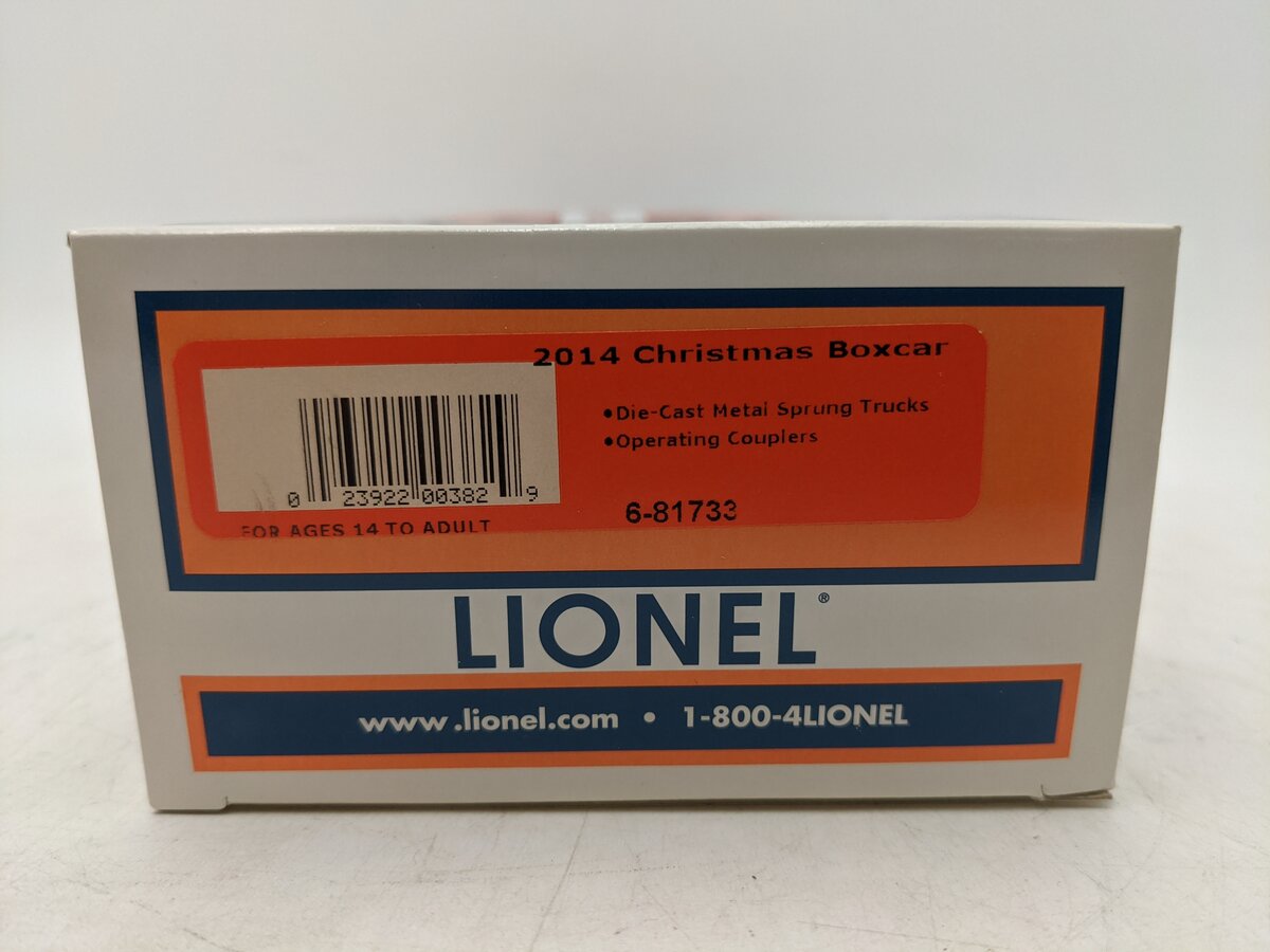 Lionel 6-81733 O Gauge Christmas 2014 Boxcar LN/Box