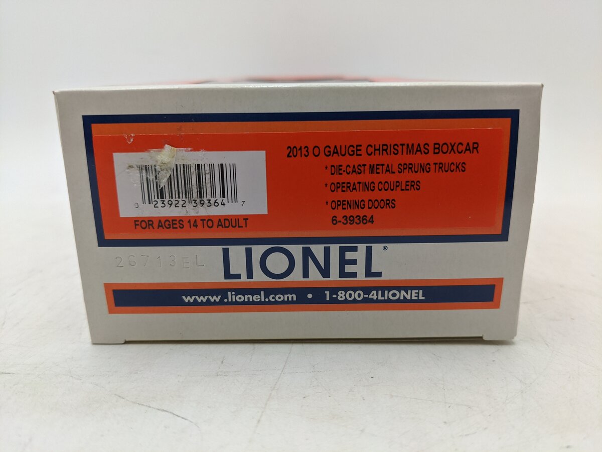 Lionel 6-39364 O Gauge 2013 Christmas Boxcar LN/Box