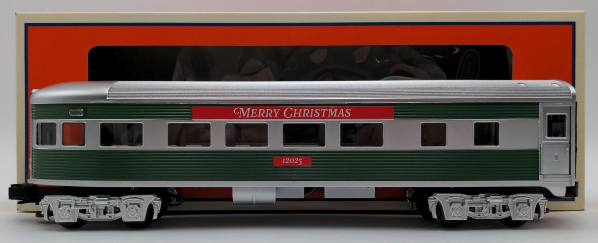 Lionel 2427900 O Christmas Streamlined Observation Car #12025
