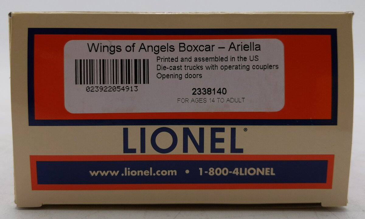 Lionel 2338140 O Wings of Angels - Ariella Boxcar
