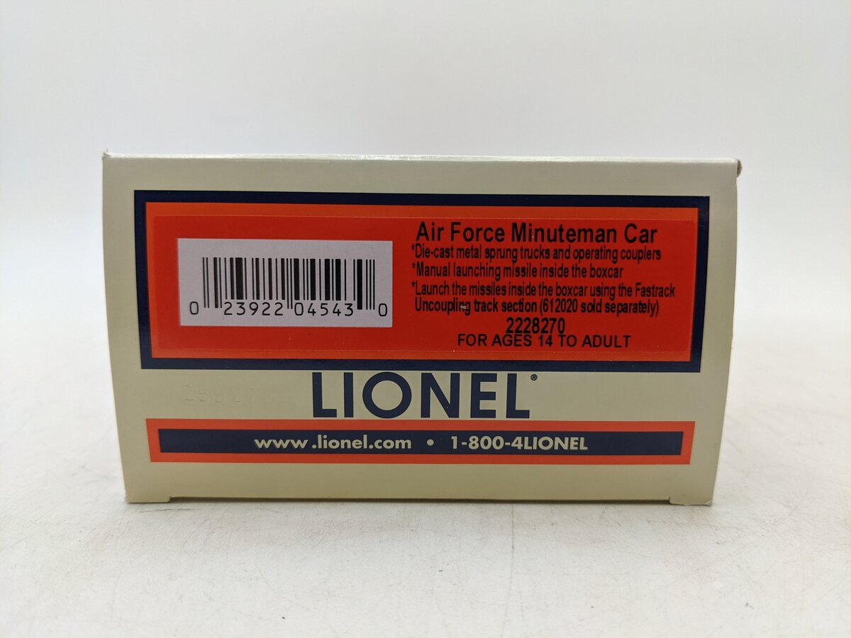 Lionel 2228270 O Air Force Minuteman Boxcar LN/Box