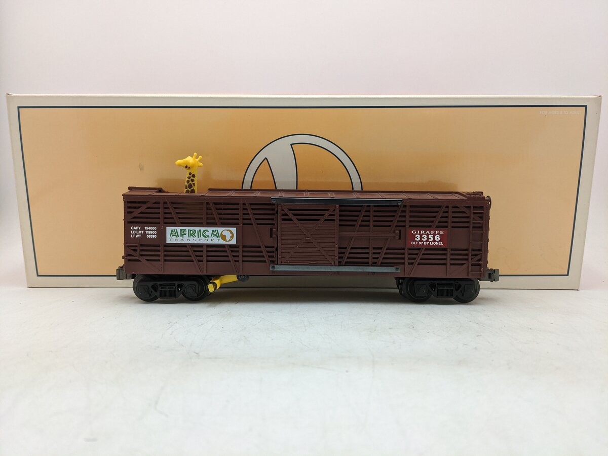 Lionel 6-19846 O Gauge Command Controlled Animated Giraffe Car EX/Box
