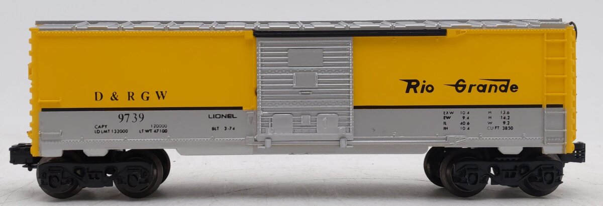 Lionel 6-9739 O Gauge Denver and Rio Grande Western Boxcar EX