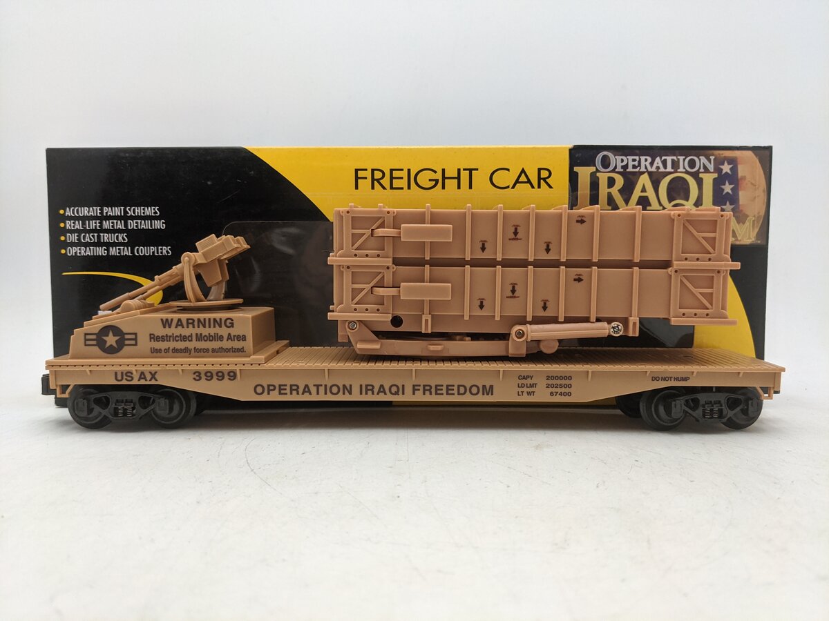 K-Line K691-8029 O Operation Iraqi Freedom Flatcar w/ Patriot Missile Battery EX/Box