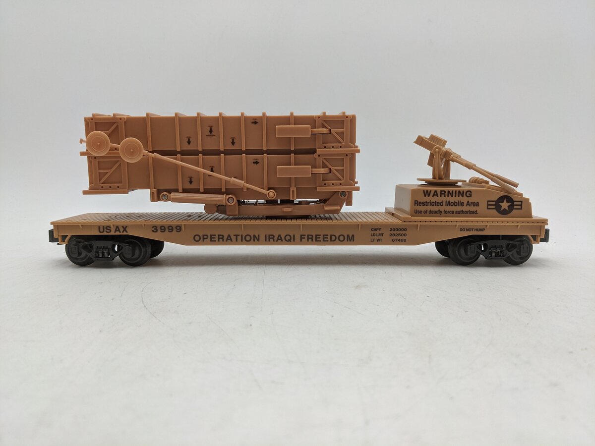 K-Line K691-8029 O Operation Iraqi Freedom Flatcar w/ Patriot Missile Battery EX/Box