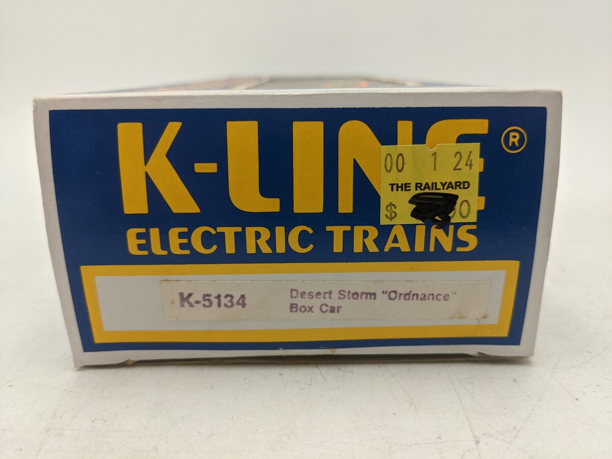 K-Line K5134 O Desert Storm Ordinance Boxcar EX/Box