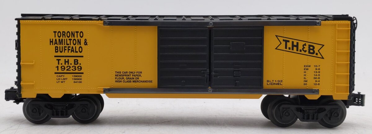 Lionel 6-19239 O Gauge Toronto, Hamilton, & Buffalo Double-Door Boxcar EX/Box
