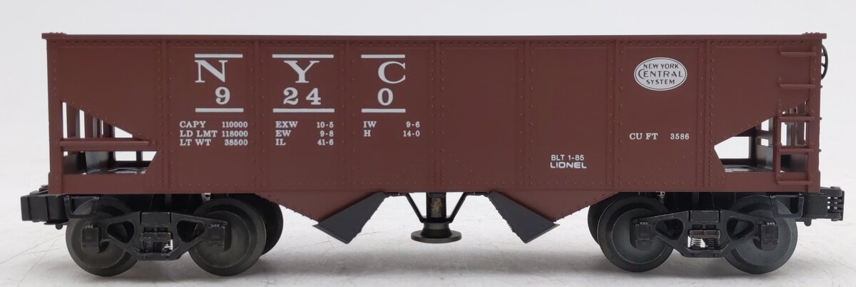 Lionel 6-9240 O Gauge New York Central 2-Bay Operating Hopper #9240 EX/Box