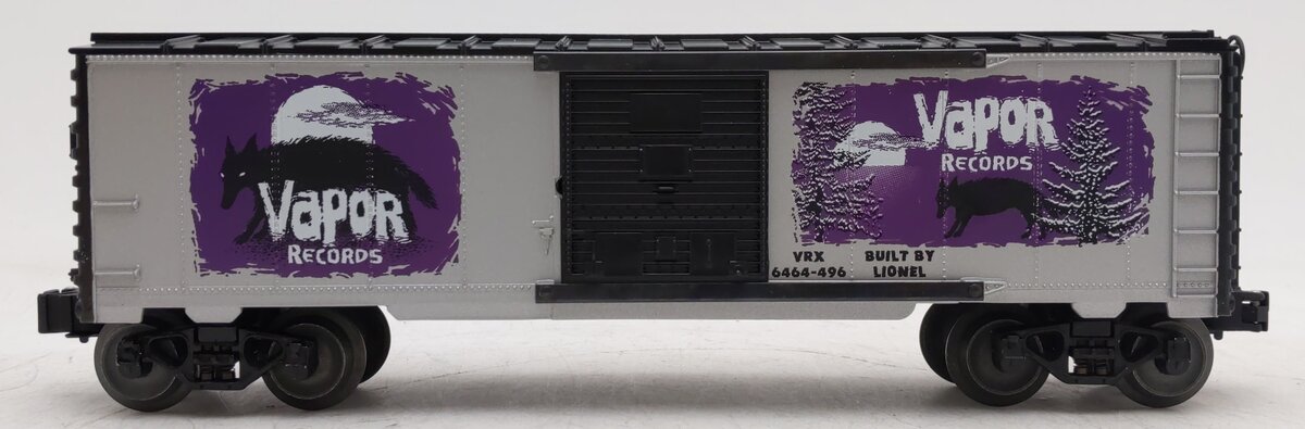 Lionel 6-29218 O Gauge Vapor Records Purple Boxcar #6464-496 VG/Box