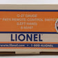 Lionel 6-65167 O27 42" Left Hand Remote Control Switch Turnout VG/Box