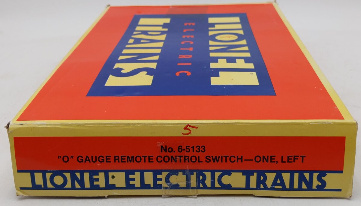 Lionel 6-5133 O Gauge Left Hand Remote Control Switch Turnout EX/Box
