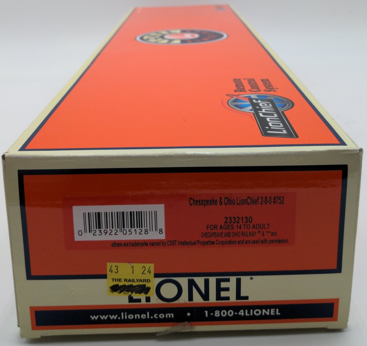 Lionel 2332130 O Chesapeake & Ohio LionChief 2-8-0 Steam Locomotive #752