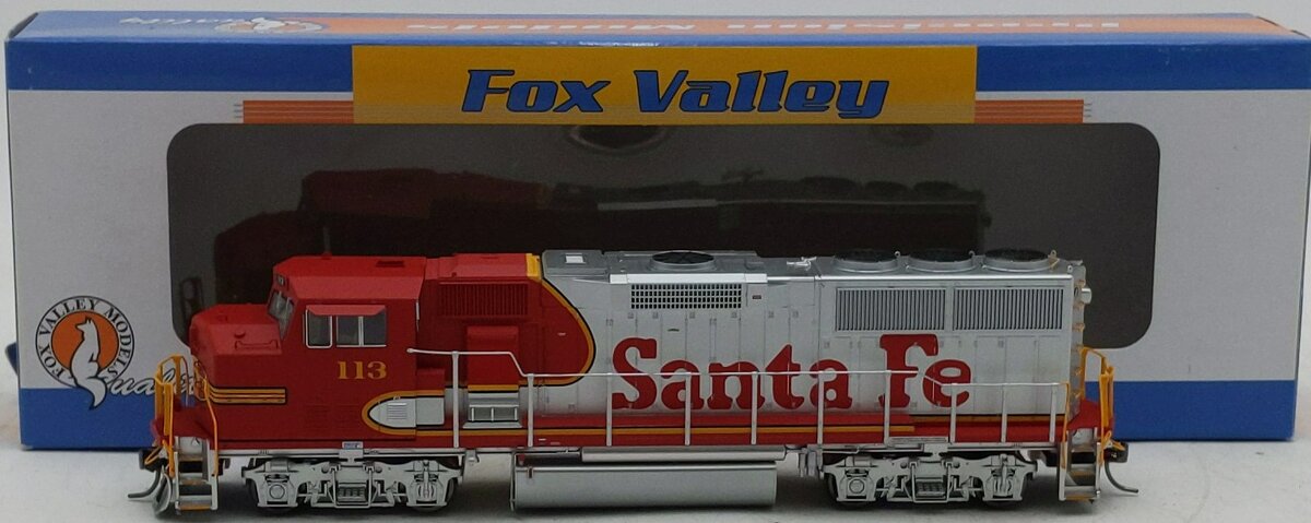 Fox Valley Models 20101 HO Santa Fe Warbonnet GP60M Diesel Locomotive #113