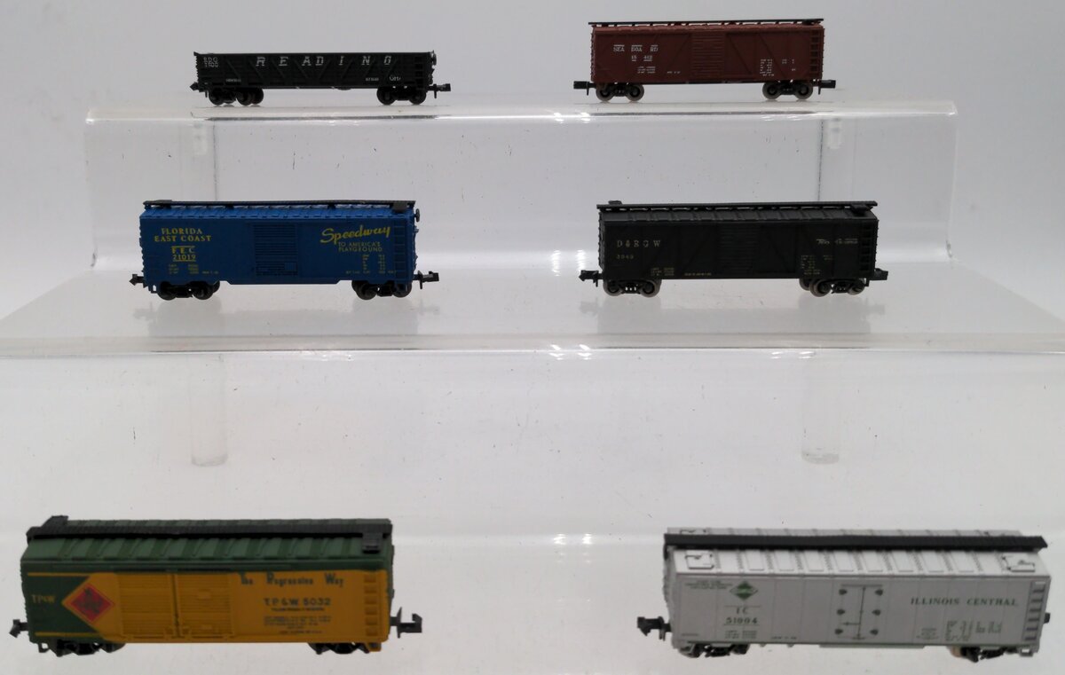 Atlas N Scale Assorted Boxcars and Gondola: 2201,2364,2288,2232,2391,2362 [6] EX/Box