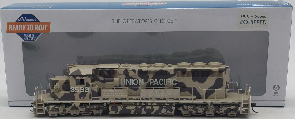 Athearn 71630 HO UP/Desert Victory SD40-2 Diesel Locomotive w/DCC & Sound #3593