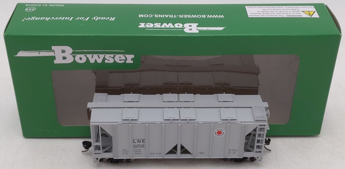Bowser 43275 HO Lehigh & New England ACF 70-Ton 2-Bay Hopper #12737
