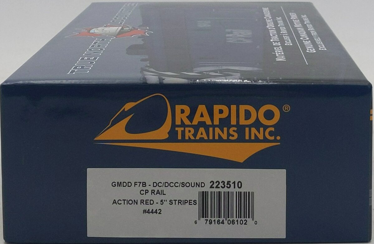 Rapido Trains 223510 HO CP Rail GMD F7B Diesel Locomotive w/DC/DCC/Sound #4442