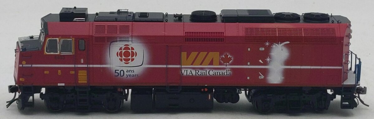 Rapido Trains 80558 HO Via Rail CBC 50 Years F40PH-2D Diesel #6403 w/ DCC