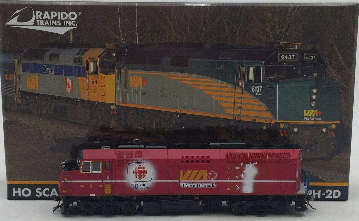 Rapido Trains 80558 HO Via Rail CBC 50 Years F40PH-2D Diesel #6403 w/ DCC