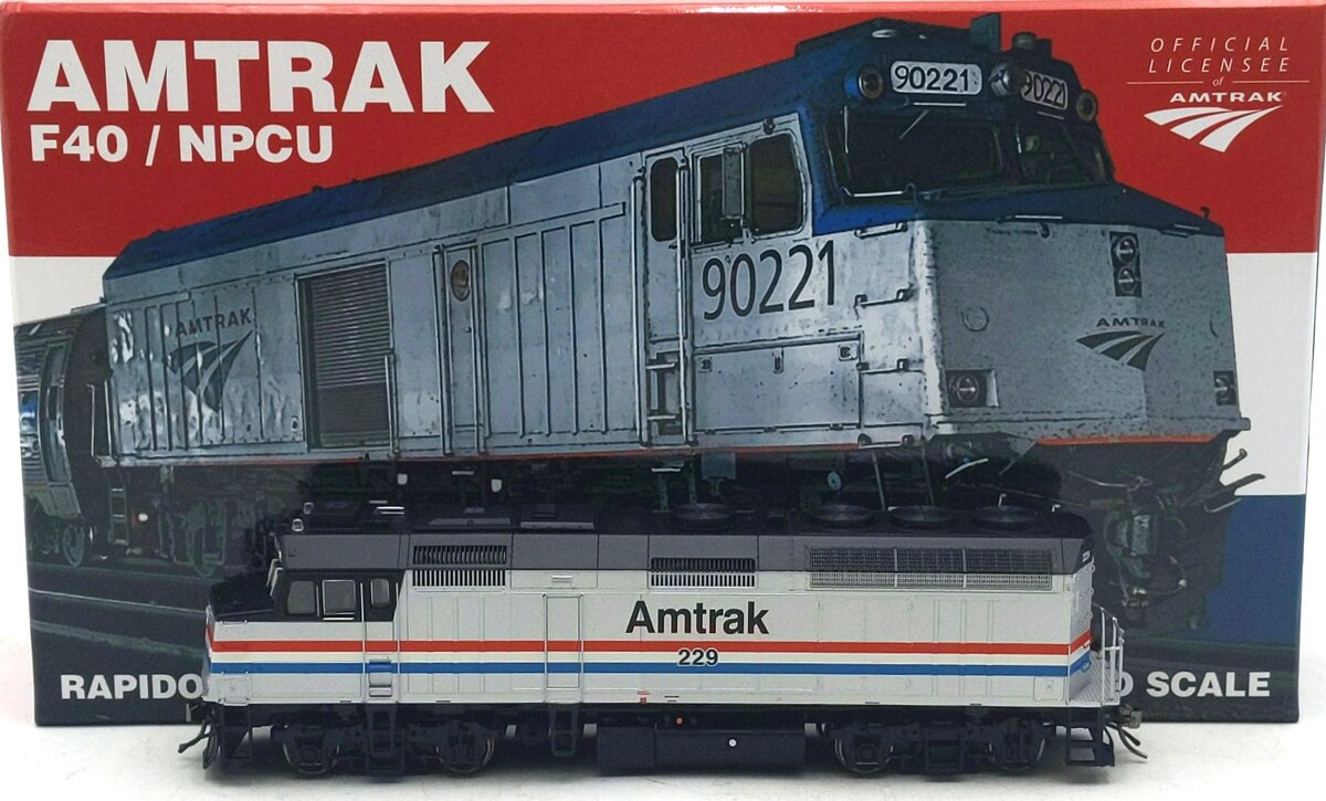 Rapido Trains 83510 HO Amtrak Phase 3 F40PH Diesel Locomotive DC/DCC/Sound #229