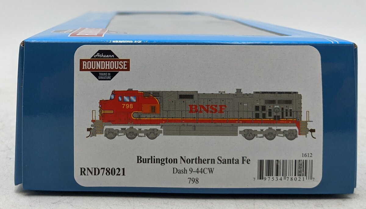 Athearn RND78021 HO Burlington Northern Santa Fe Dash 9-44CW Diesel Loco #798 MT/Box