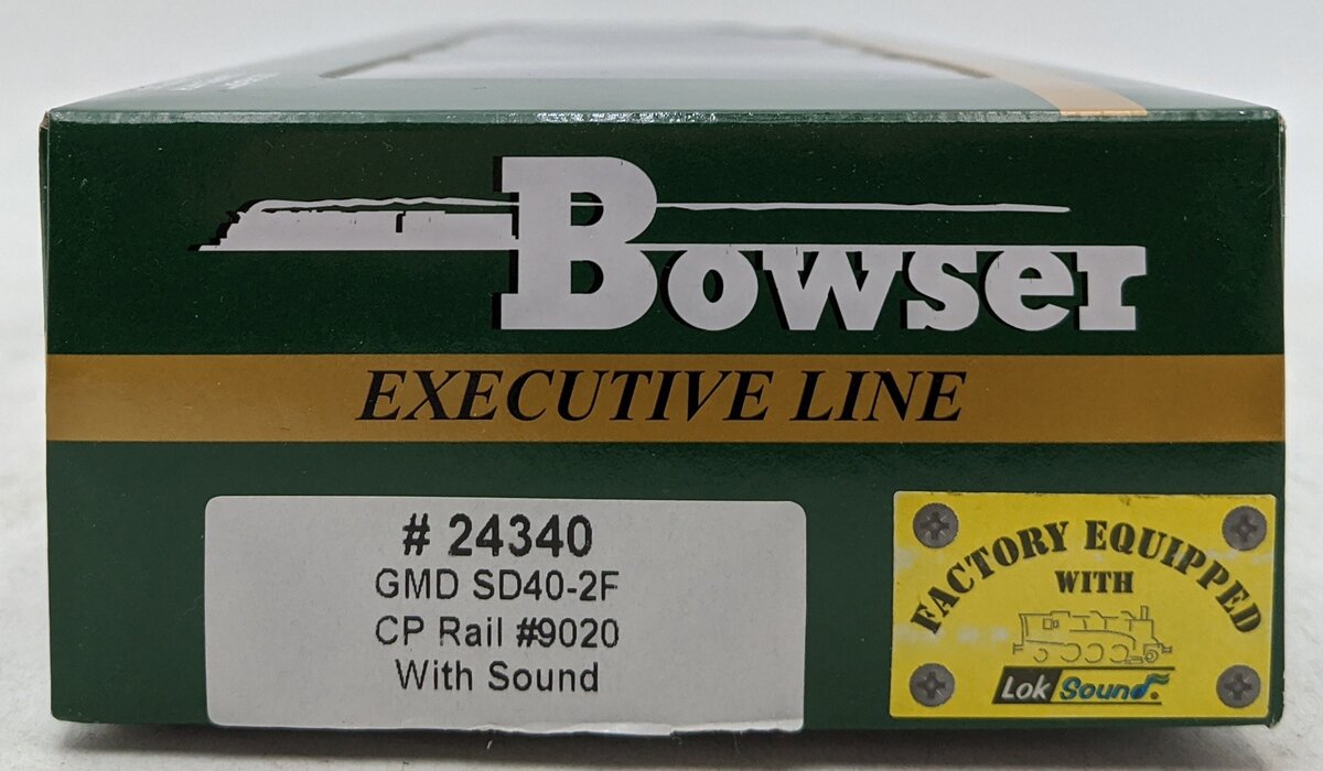 Bowser 24340 HO Canadian Pacific Rail SD40-2F Diesel Locomotive #9020 w/ Sound LN/Box