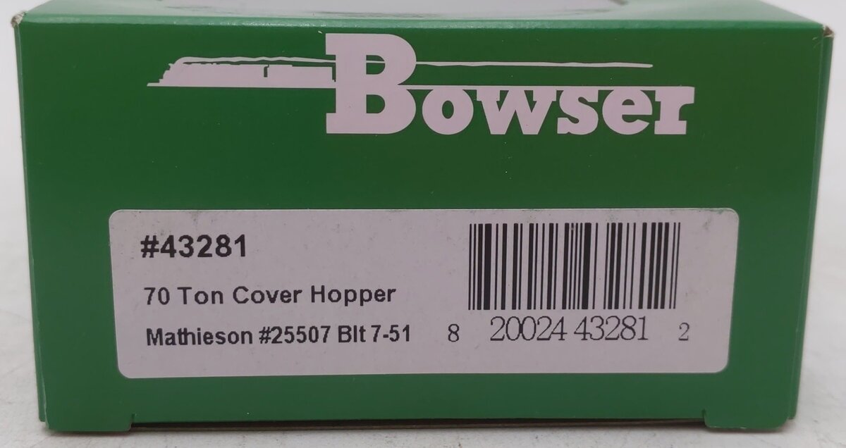 Bowser 43281 HO Mathieson ACF 70-Ton 2-Bay Hopper #25507