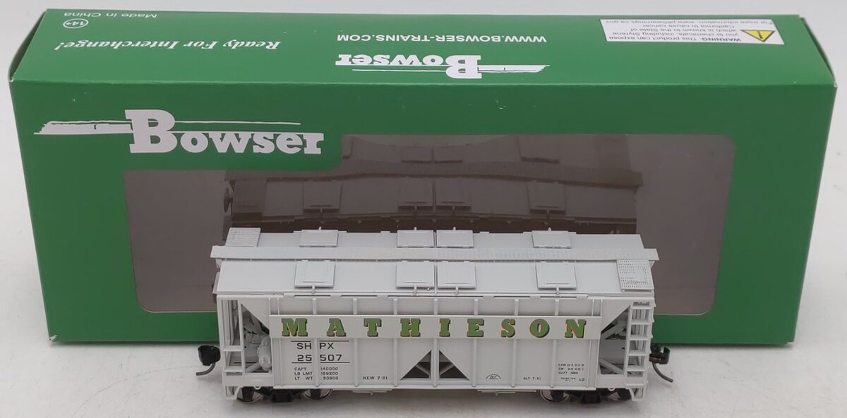Bowser 43281 HO Mathieson ACF 70-Ton 2-Bay Hopper #25507