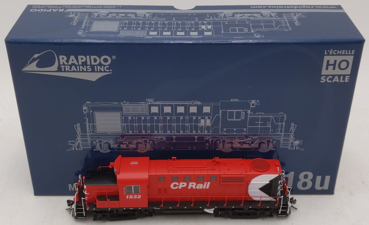 Rapido Trains 032564 HO CPR RS-18u Diesel Locomotive DC/DCC/Sound #1832